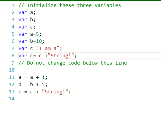 Problems with Uninitialized Variables - JavaScript - The freeCodeCamp Forum
